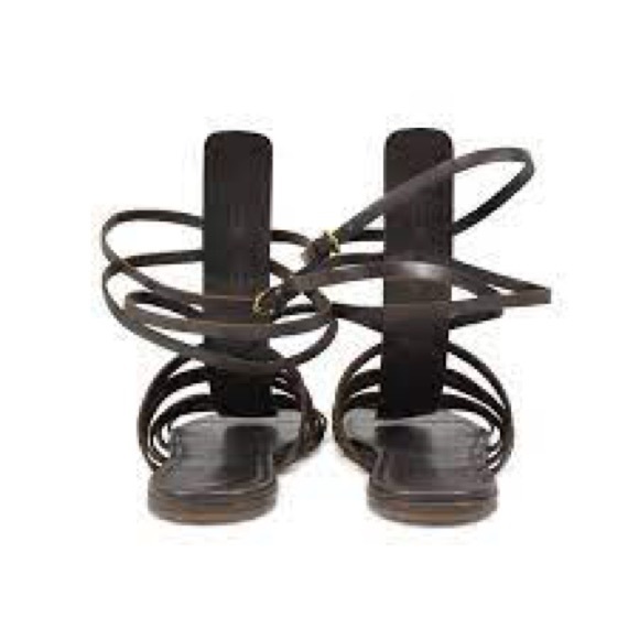 Yves Saint Laurent black strappy sandal size 37.5 - Picture 2 of 15